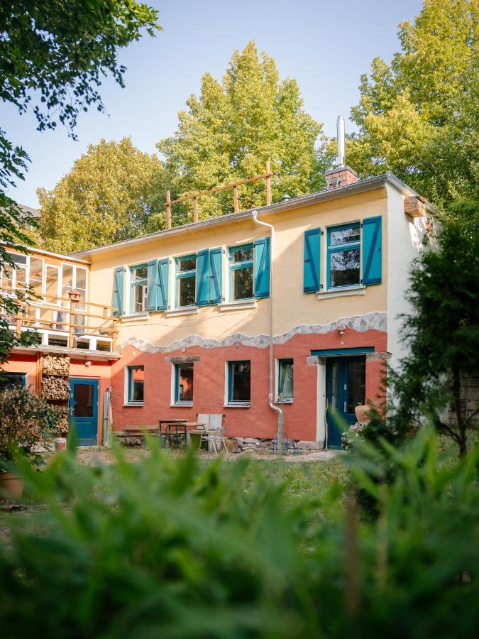 The Upholstery Tinyhouse Deluxe Eco Chalet Kreativ Citynah Chemnitz Dış mekan fotoğraf